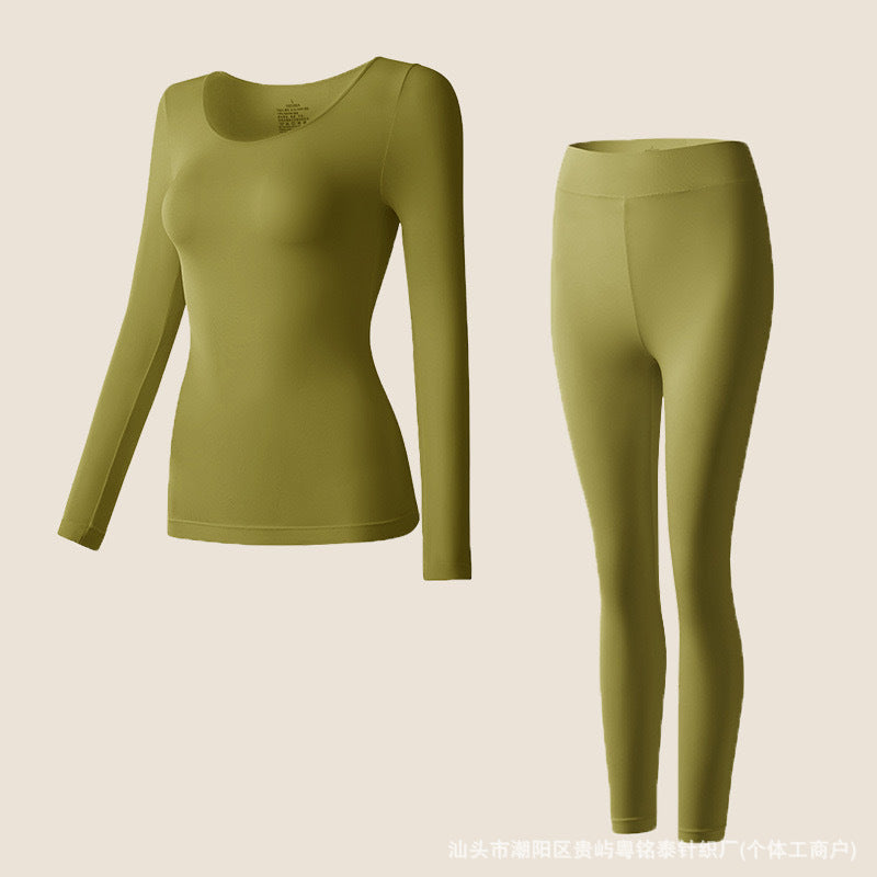 Skin Beauty Clothes Ultra-thin Long-sleeved Fleshy Mask Muscle Base Clothes Women's Base Shirt Autumn and Winter Low Collar Invisible Inner Wear Autumn Clothes