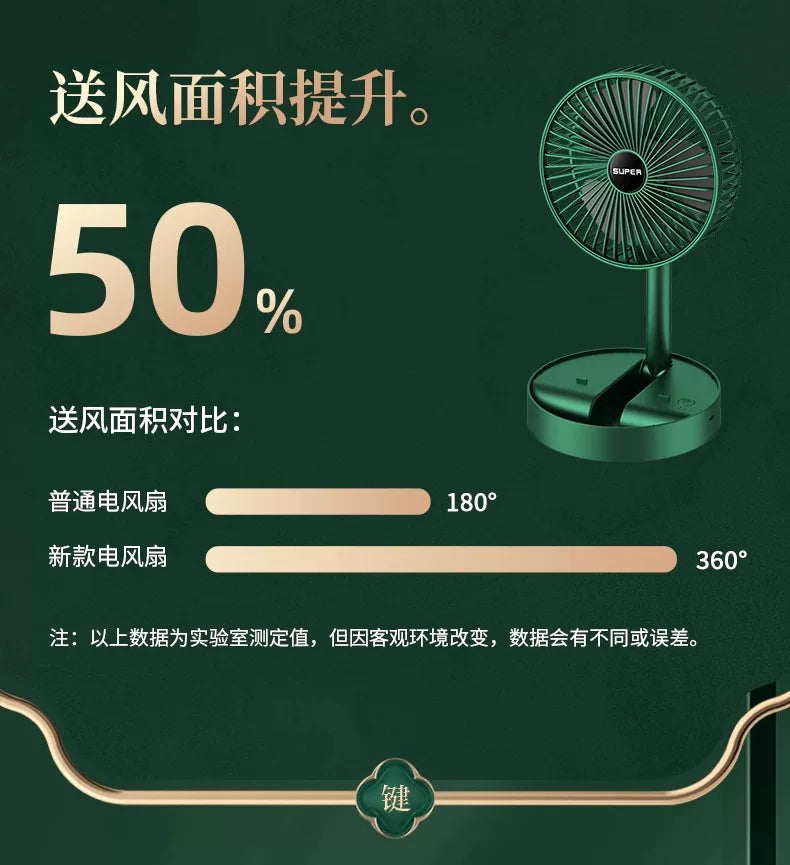 Portable USB Retractable Fan Mini Fan Folding Desktop Student Office Desktop Fan Cross-Border Wholesale