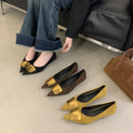 Ready Stock, Dropshipping Available~ Soft-Soled Suede Flat Mary Jane Shoes, French-Style Pointed Toe Stiletto Shoes