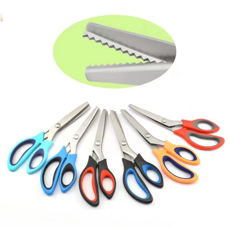 Handmade DIY Triangle Sawtooth Hair Cutter Tailor Scissors Handmade Lace Cutter Wave Cut Lace Household Scissors