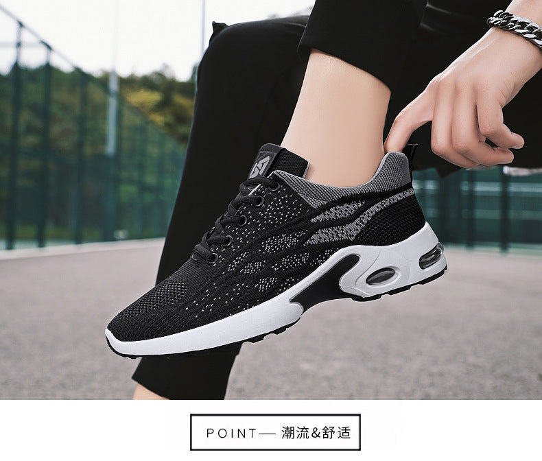 Men's Sneakers 2026 Export Shoes Men's Breathable Lace-Up Running Shoes Korean Style Lightweight Casual Men's Shoes Breathable and Lightweight
