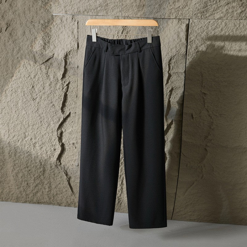 2025 New Loose Straight Casual Pants for Men Korean Style Trendy Versatile Thin Drape Wide-Leg Floor-Length Trousers