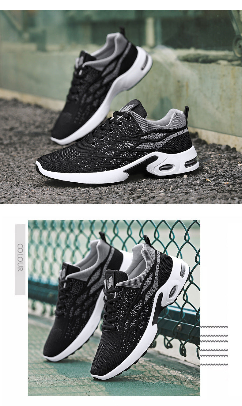 Men's Sneakers 2026 Export Shoes Men's Breathable Lace-Up Running Shoes Korean Style Lightweight Casual Men's Shoes Breathable and Lightweight