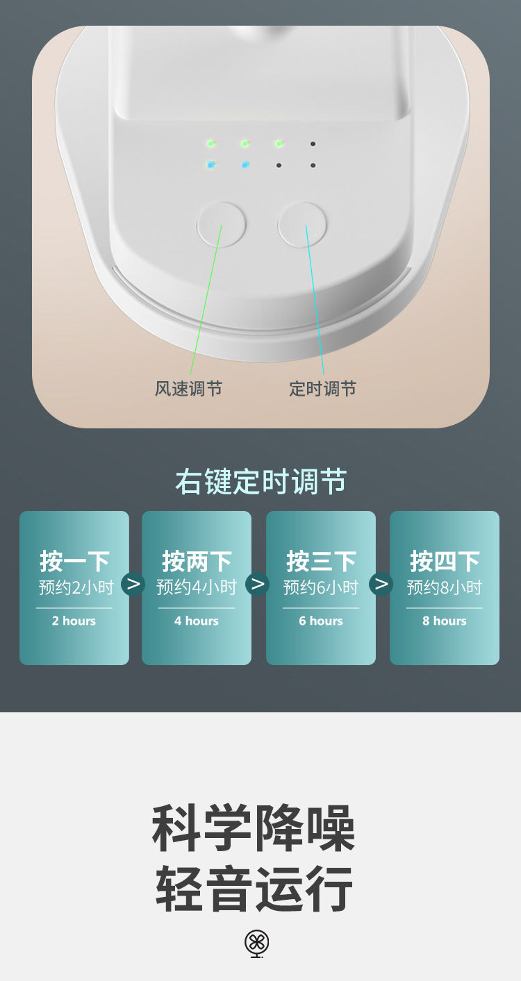 Factory wholesale New USB small fan adjustable speed timing office desktop fan dormitory clip fan one-piece delivery