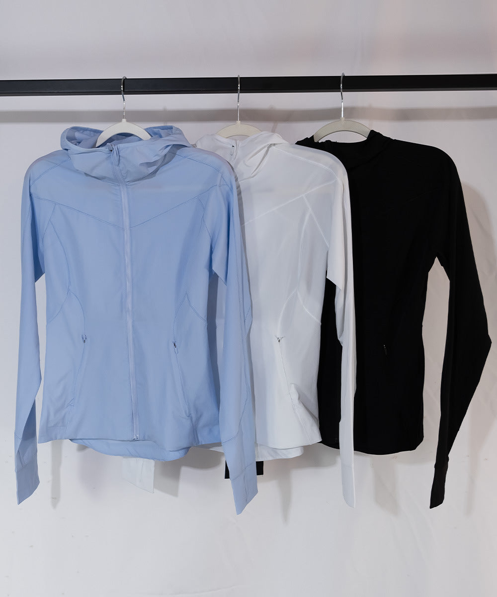 LU IUX Summer New Women's Sun Protection Suit UPF50 MIST OVER UV Protection Long Sleeve Hooded Zipper