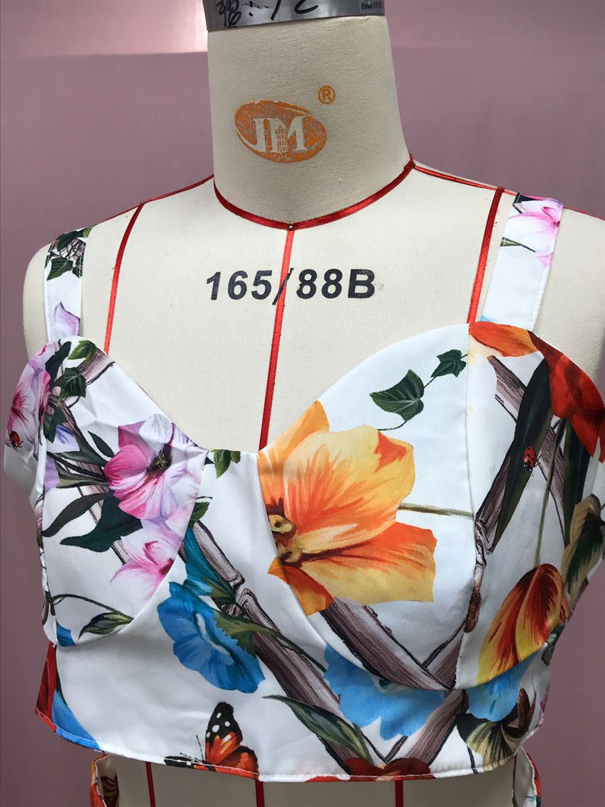 2025 Summer European and American Export New Women's Clothing Wish Amazon Sexy Sleeveless Suspender Long Skirt Printed Dress