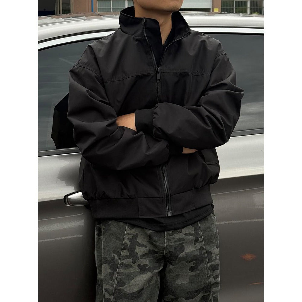 American Coach Jacket Men's Spring and Autum High Street Vibe Trendy Brand Stand Collar Outdoor Workwear Sports Pilot Jacket