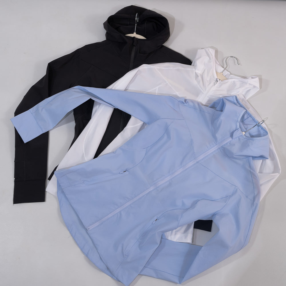 LU IUX Summer New Women's Sun Protection Suit UPF50 MIST OVER UV Protection Long Sleeve Hooded Zipper
