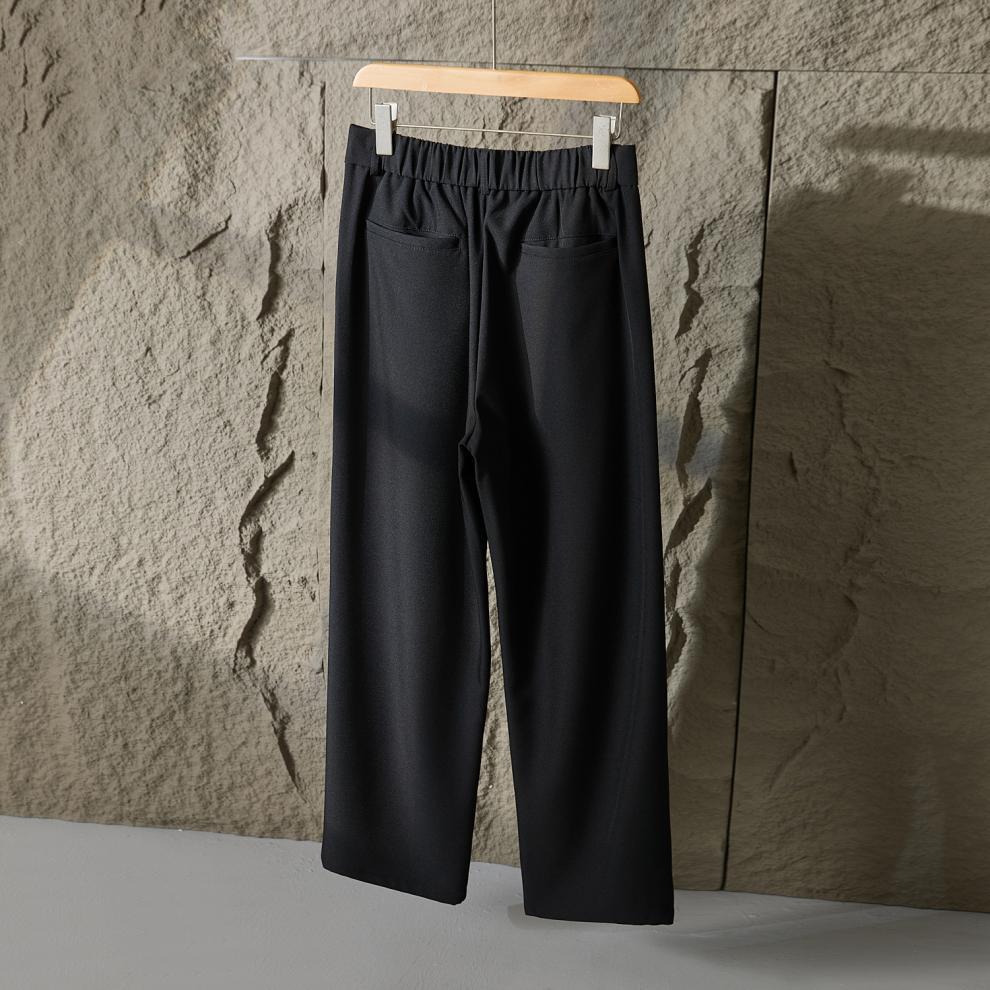 2025 New Loose Straight Casual Pants for Men Korean Style Trendy Versatile Thin Drape Wide-Leg Floor-Length Trousers