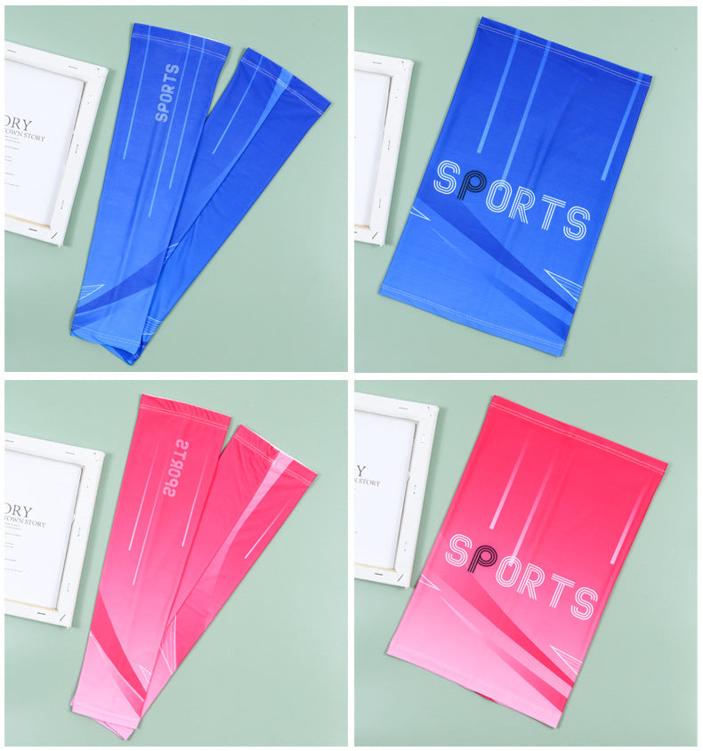 Ice Sleeve Sun Protection Sleeves for Men and Women Summer Outdoor Cycling and Driving Thin Ice Silk Arm Sleeves Arm Protection Anti-Ultraviolet Mask Wholesale
