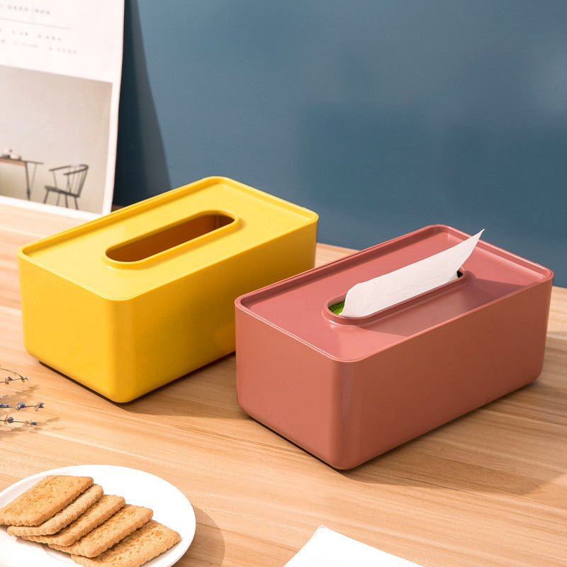 Q 3011 plastic lid paper box living room creative paper box household simple napkin storage box tissue