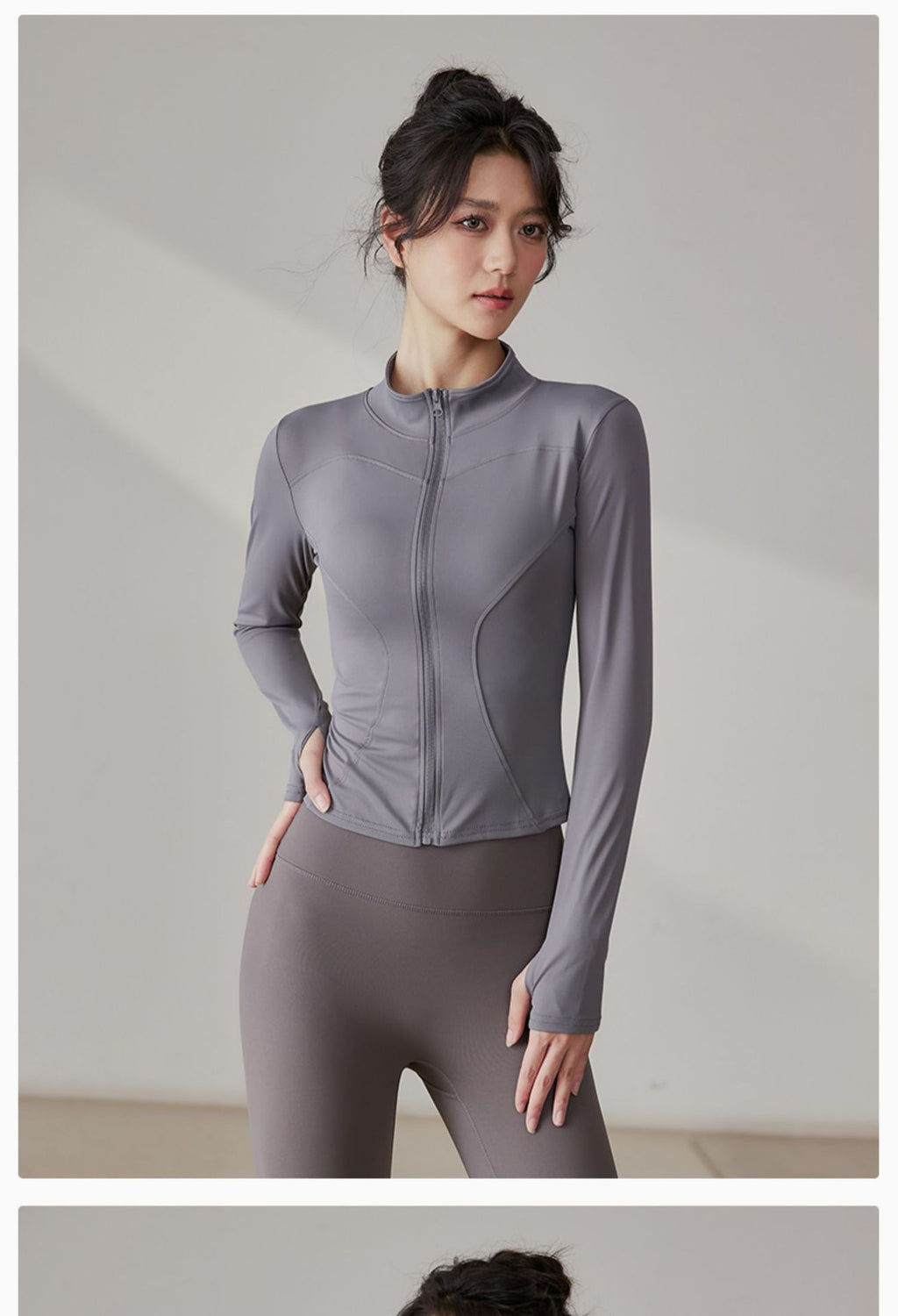 Yoga Tops Women's Slim Fit Fitness Top Zipper Cardigan Training Running Tops Sports Top with Pocket