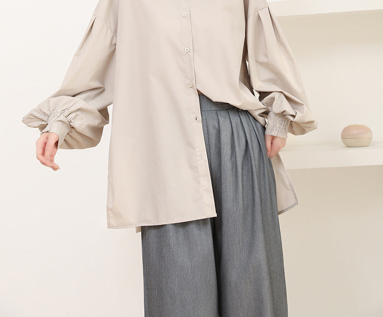 Cross-Border Japanese and Korean Autumn Women's Clothing 3-Color Casual Pants with a High-End Feel, Loose and Simple Casual Versatile Straight-Leg Trousers