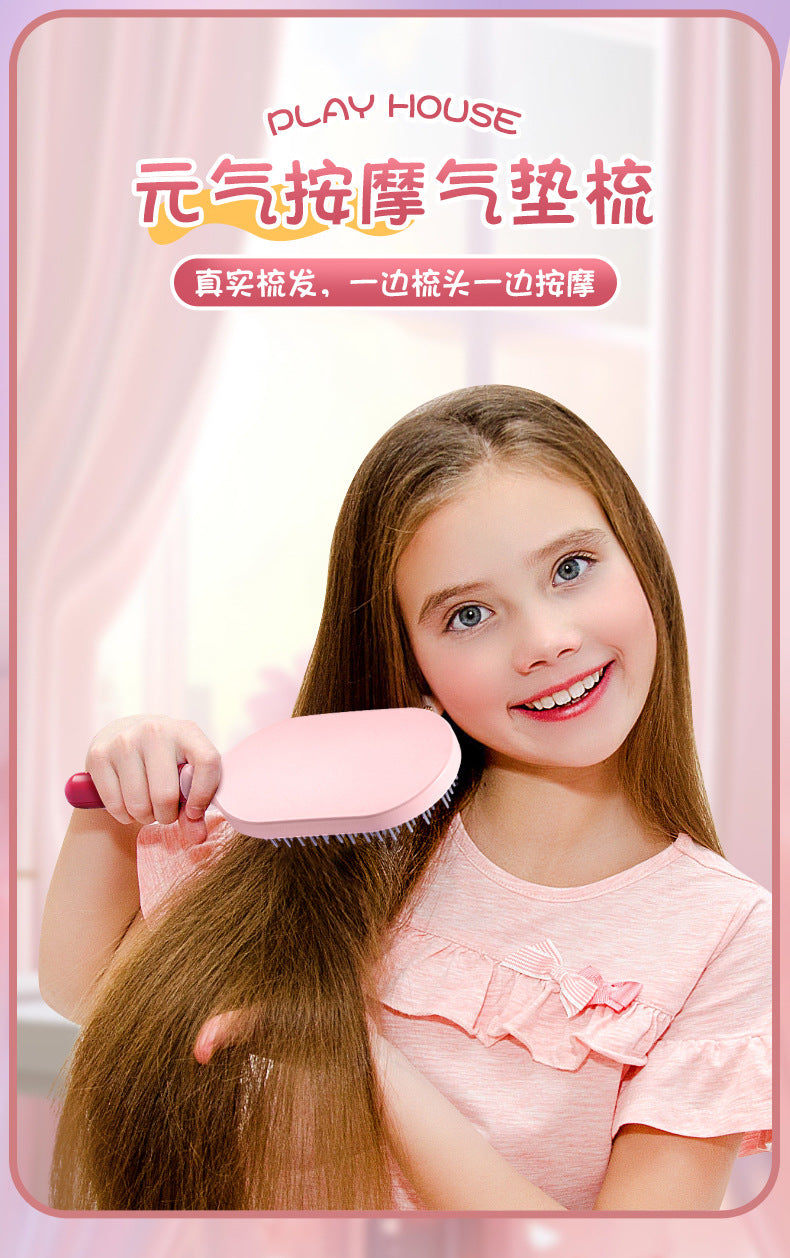 Children's Barber Toy Set Play House Girls Birthday Gift Hair Salon Dressing Toy