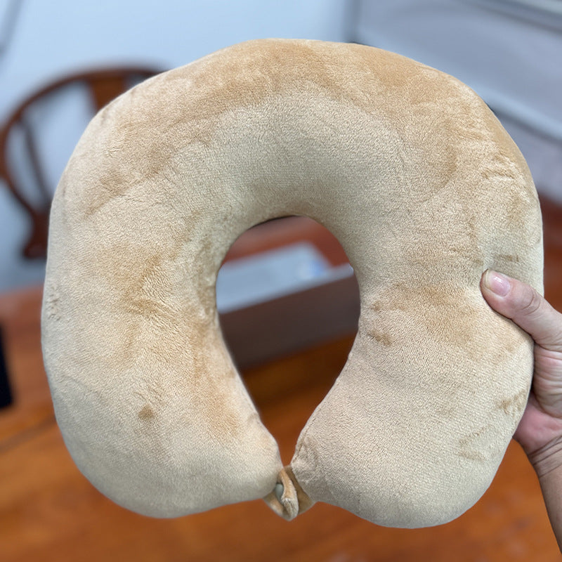 2025 New Cross-Border U-Shaped Pillow Portable Pp Cotton Office Nap Cervical Pillow Car High-Speed Rail Neck Pillow Wholesale