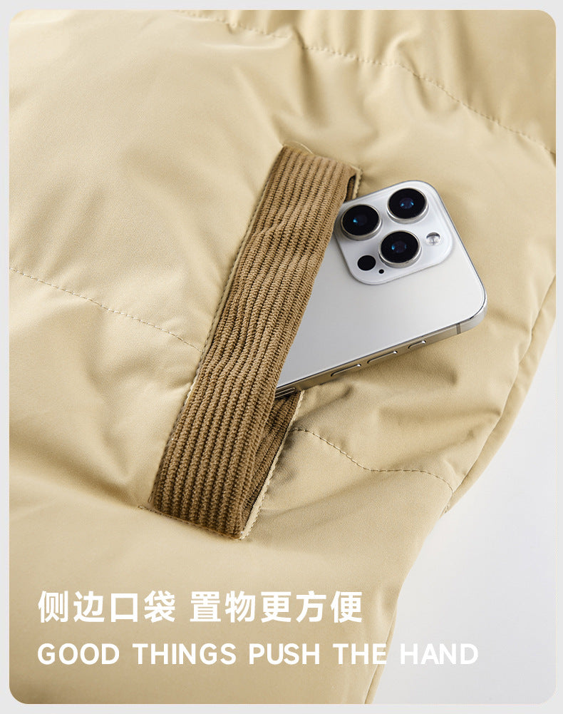 Popular European Size Cross-Border Hooded Cotton Jacket for Men and Women in Winter, Windproof and Velvet Thickened Cotton Jacket for Couples, Thickened High-Quality Cotton