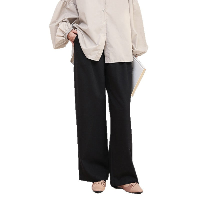 Cross-Border Japanese and Korean Autumn Women's Clothing 3-Color Casual Pants with a High-End Feel, Loose and Simple Casual Versatile Straight-Leg Trousers