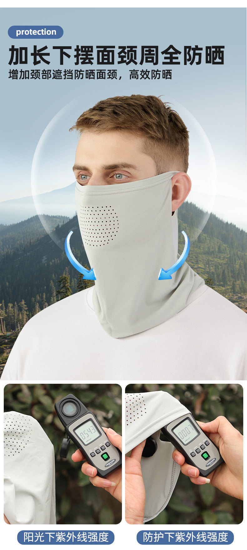 Summer Riding Sunscreen Mask Outdoor Sports Thin Breathable Ice Silk Scarf Ear Hanging Neck Cover Breathable Quick-drying Face Towel