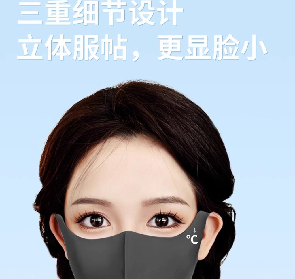 Seamless Sunscreen Hyaluronic Acid Summer Thin Eye Protection Mask 3D Stereo Anti-Uv Heat Insulation Breathable Face Small