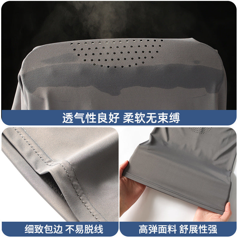 Summer Riding Sunscreen Mask Outdoor Sports Thin Breathable Ice Silk Scarf Ear Hanging Neck Cover Breathable Quick-drying Face Towel
