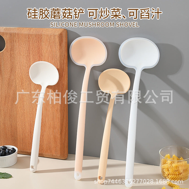 In-Stock Mushroom Spatula Silicone Spatula Food-Grade Spatula Non-Stick Pan Special Full-Cover Spatula Cross-Border Exclusive Manufacturer Direct Shipment