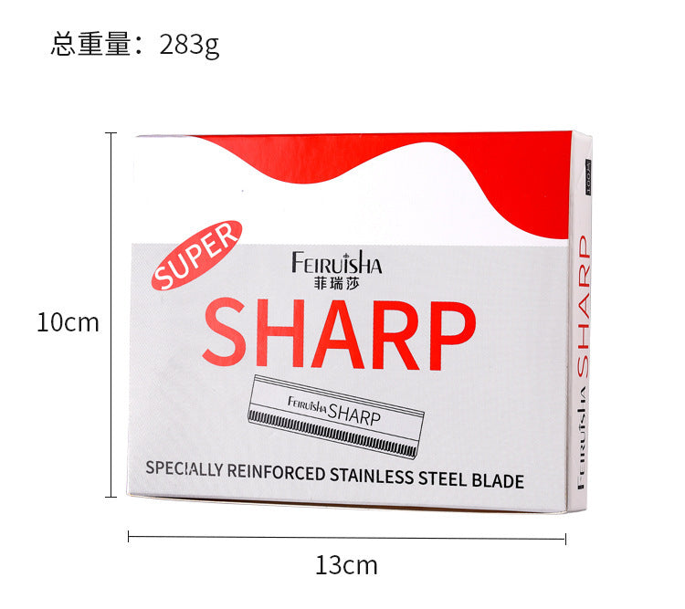 10-piece eyebrow trimmer blade stainless steel eyebrow scraper corrugated blade disposable eyebrow trimmer tattoo hair tools