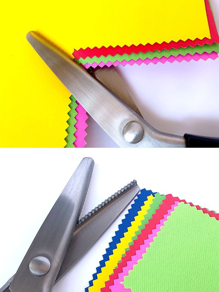 Handmade DIY Triangle Sawtooth Hair Cutter Tailor Scissors Handmade Lace Cutter Wave Cut Lace Household Scissors