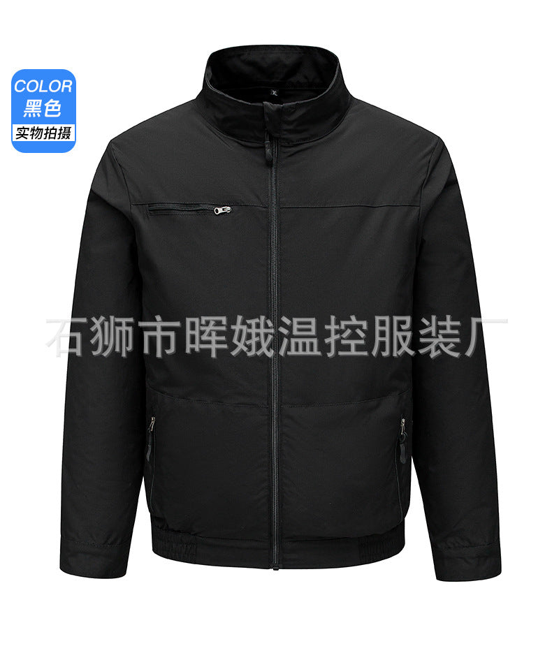 Cross-Border New Smart Air-Conditioned Clothing Porous Fan Stand Collar Workwear Outdoor Work Uniform Labor Protection Duty Fan Clothing