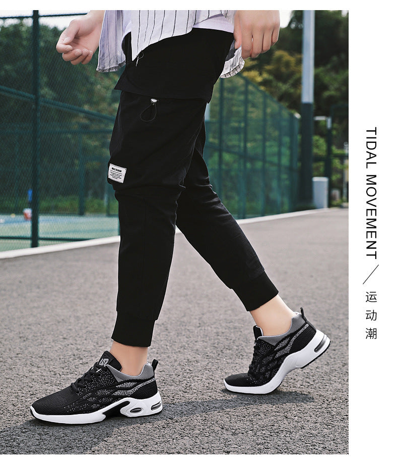 Men's Sneakers 2026 Export Shoes Men's Breathable Lace-Up Running Shoes Korean Style Lightweight Casual Men's Shoes Breathable and Lightweight