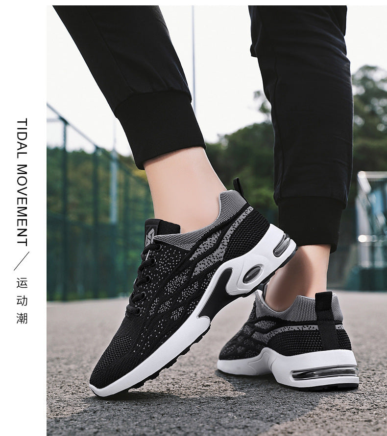 Men's Sneakers 2026 Export Shoes Men's Breathable Lace-Up Running Shoes Korean Style Lightweight Casual Men's Shoes Breathable and Lightweight