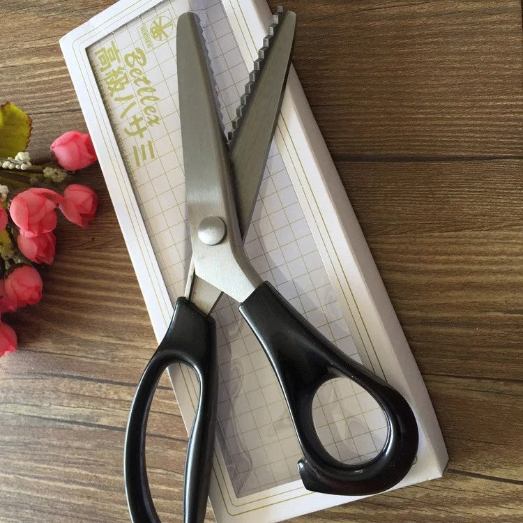 Handmade DIY Triangle Sawtooth Hair Cutter Tailor Scissors Handmade Lace Cutter Wave Cut Lace Household Scissors
