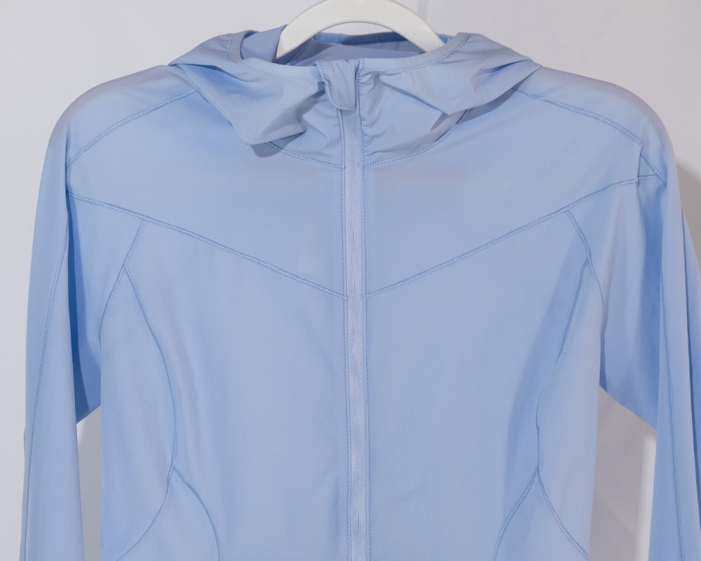 LU IUX Summer New Women's Sun Protection Suit UPF50 MIST OVER UV Protection Long Sleeve Hooded Zipper