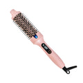 Cross-Border Fluffy Comb Curling Wand 38mm Electric Heating Curling Straightening Comb Multi-Functional Two-In-One Hair Straightener and Curling Iron Dual-Purpose