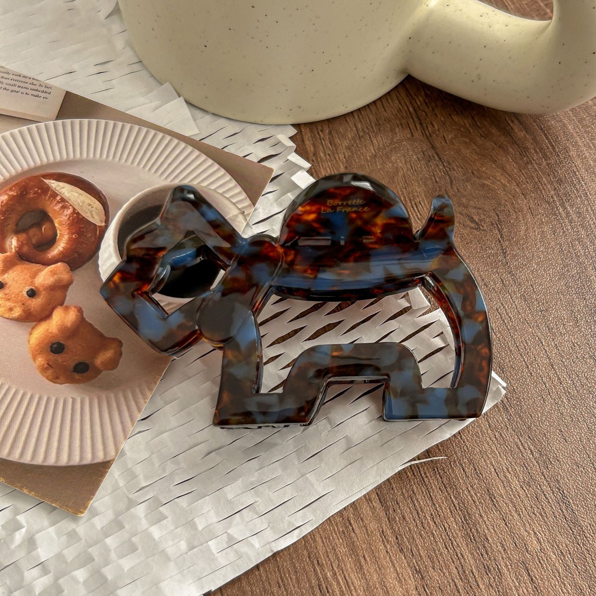 Cute Cartoon Puppy Grab Clip Suitable for Hair Less Hair Clip Women's 2024 New High-end Fashion Stylish Shark Clip