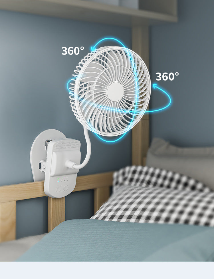 Factory wholesale New USB small fan adjustable speed timing office desktop fan dormitory clip fan one-piece delivery