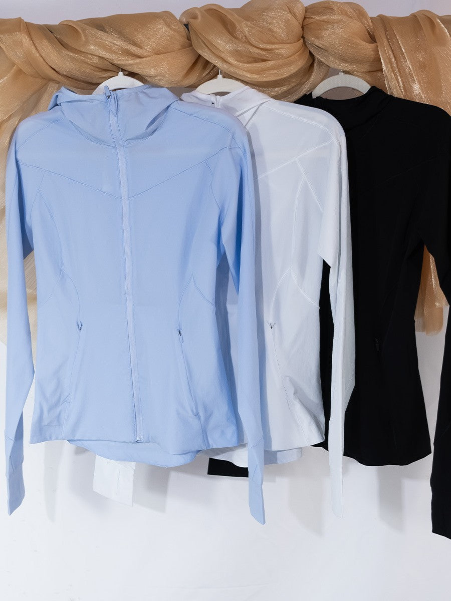 LU IUX Summer New Women's Sun Protection Suit UPF50 MIST OVER UV Protection Long Sleeve Hooded Zipper
