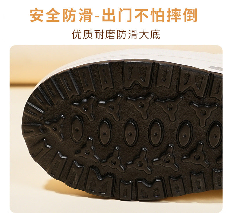 Genuine Leather Casual Sports Shoes, Thick-Soled Rocking Shoes, Height-Increasing Shoes, Sports Shoes, Cross-Border Mom Shoes, Spring and Autumn New Commuter Shoes
