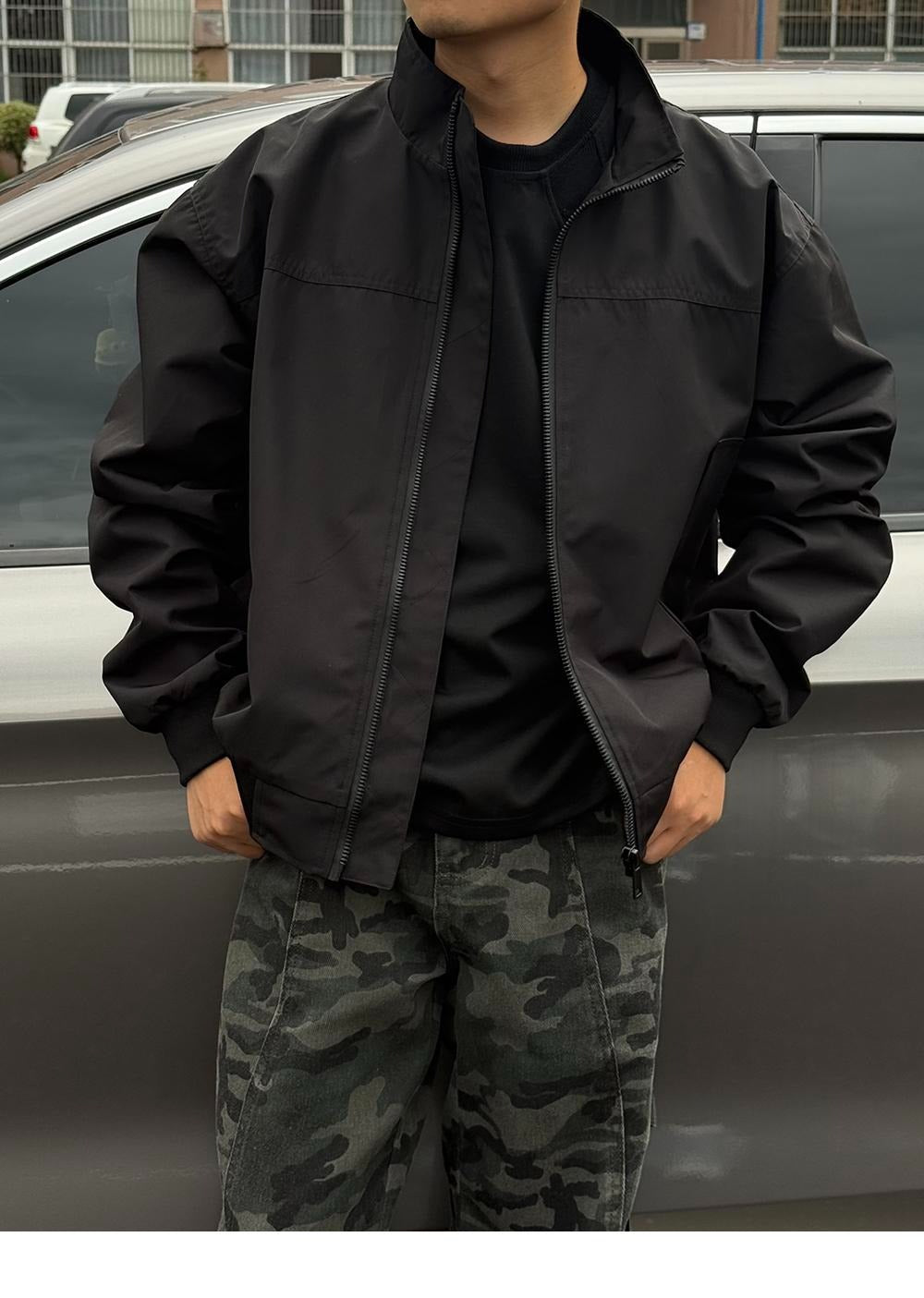 American Coach Jacket Men's Spring and Autum High Street Vibe Trendy Brand Stand Collar Outdoor Workwear Sports Pilot Jacket