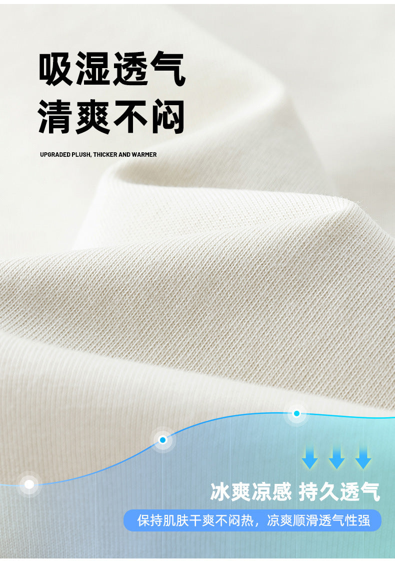 Cross-Border Round Neck T-Shirt Fashionable Young Men's Summer New Three-Quarter Sleeve Round Neck T-Shirt Men's Versatile Loose Work Clothing Style