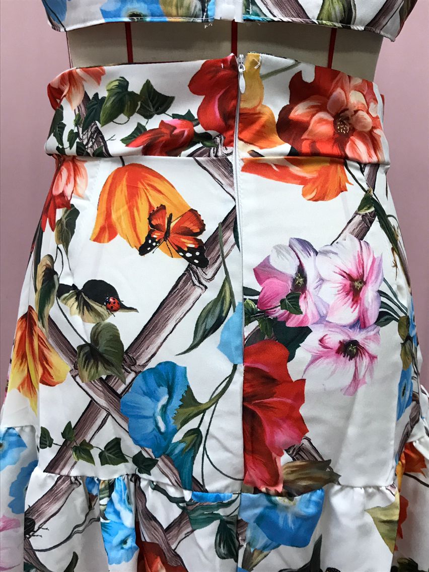 2025 Summer European and American Export New Women's Clothing Wish Amazon Sexy Sleeveless Suspender Long Skirt Printed Dress