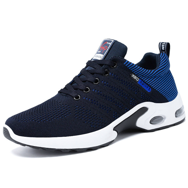 Men's Sneakers 2026 Export Shoes Men's Breathable Lace-Up Running Shoes Korean Style Lightweight Casual Men's Shoes Breathable and Lightweight