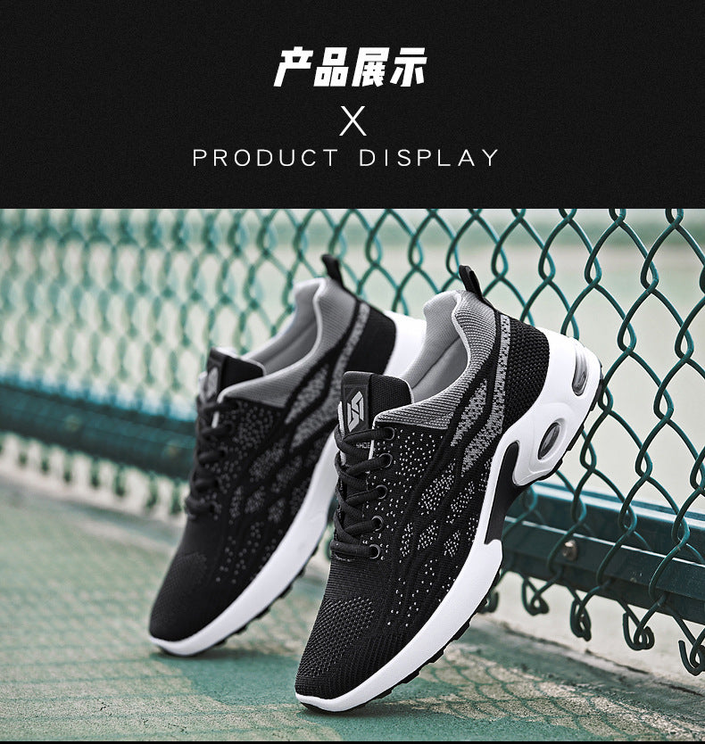 Men's Sneakers 2026 Export Shoes Men's Breathable Lace-Up Running Shoes Korean Style Lightweight Casual Men's Shoes Breathable and Lightweight