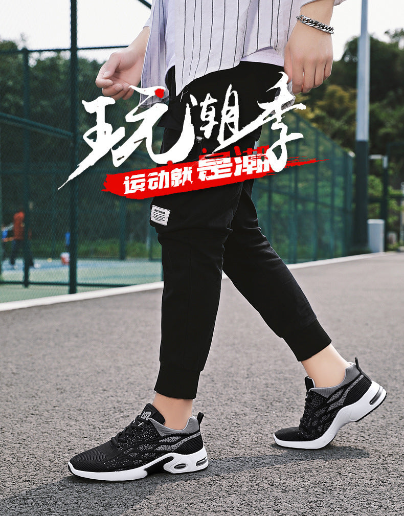 Men's Sneakers 2026 Export Shoes Men's Breathable Lace-Up Running Shoes Korean Style Lightweight Casual Men's Shoes Breathable and Lightweight