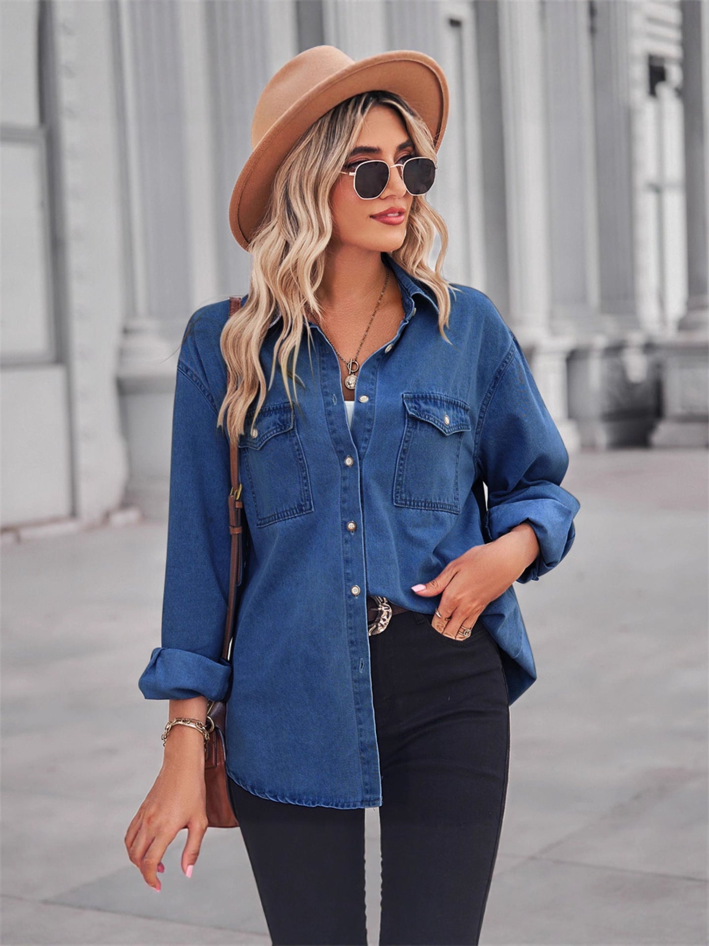 European and American Large Size Denim Shirt Jacket for Women Spring, Autumn and Winter New Design Niche Tops Loose Layered Shirts