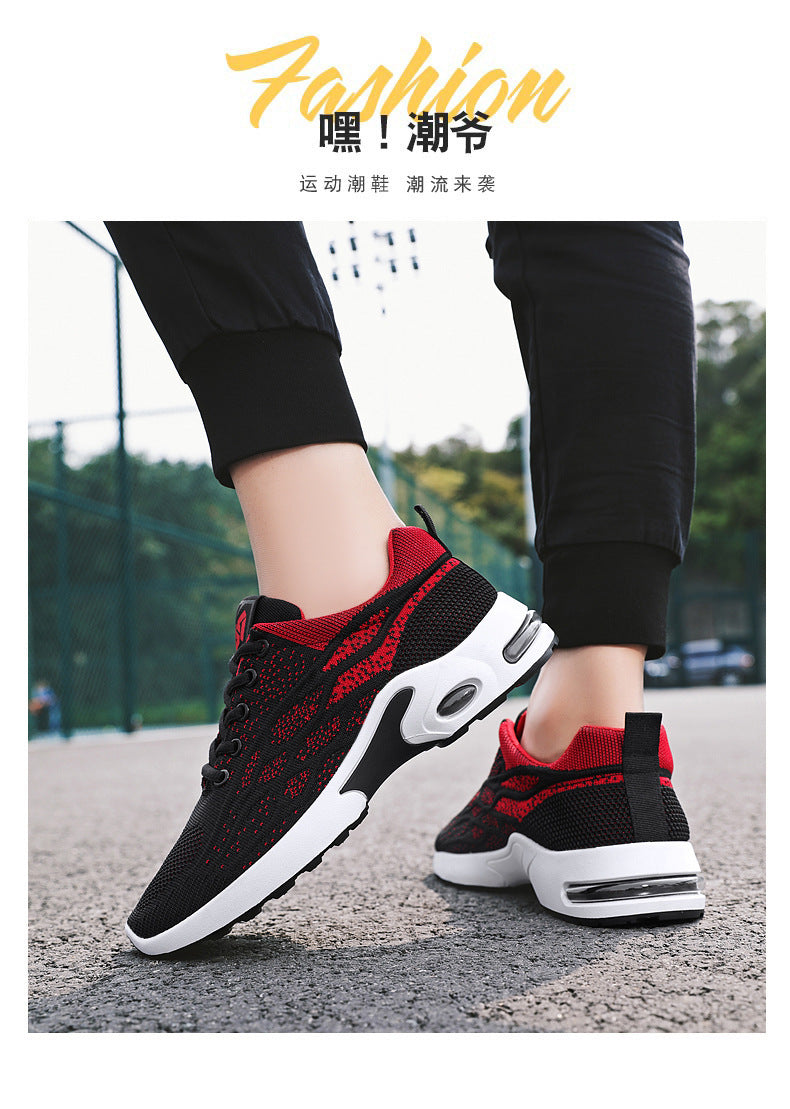 Men's Sneakers 2026 Export Shoes Men's Breathable Lace-Up Running Shoes Korean Style Lightweight Casual Men's Shoes Breathable and Lightweight