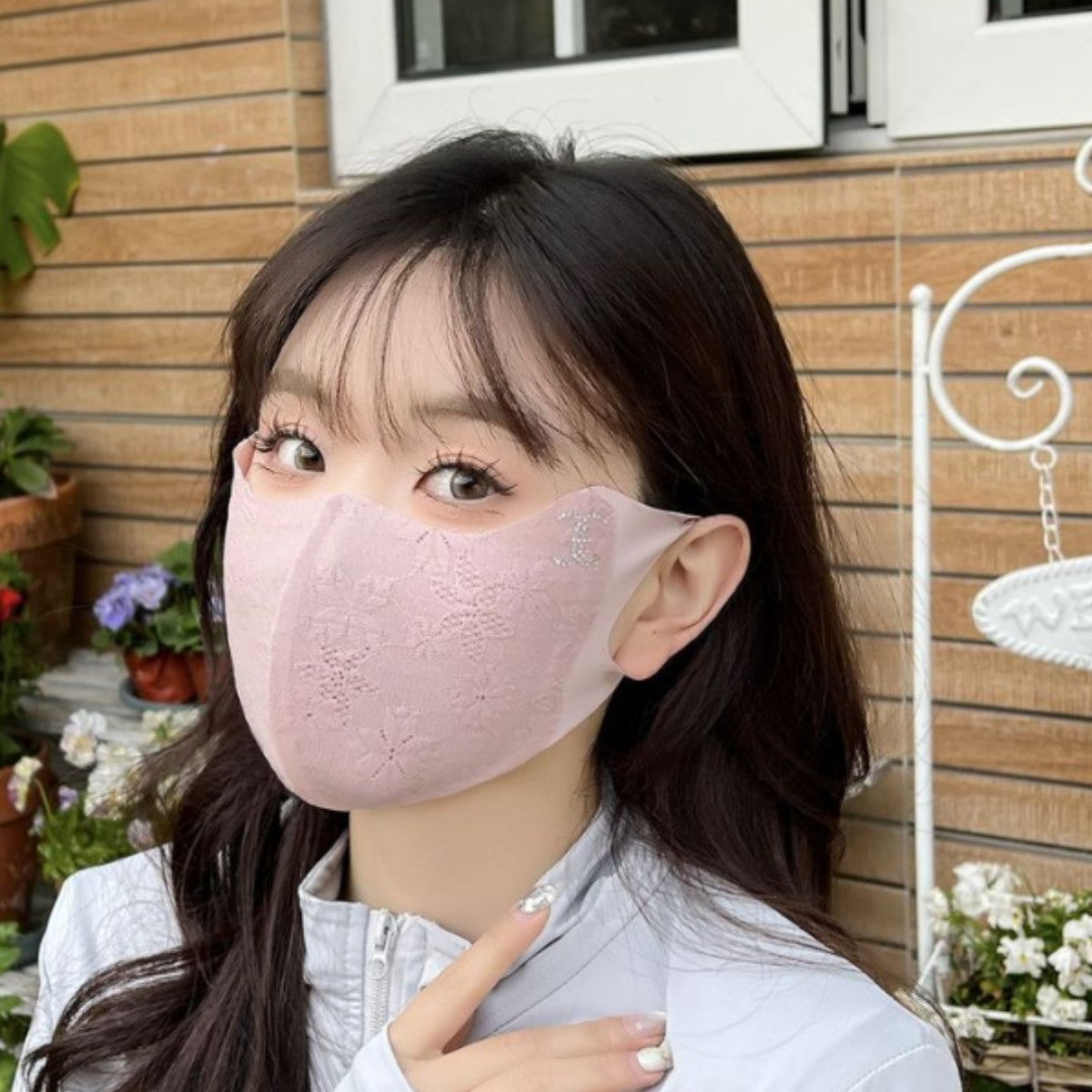 Summer Lace Sunscreen Mask Anti-ultraviolet Ice Silk Stereo Thin Mask High-value Eye-protecting Corner Breathable Sunshade