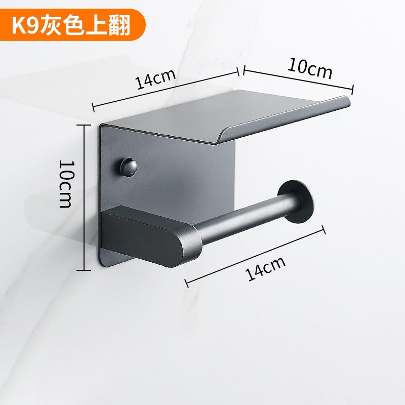Stainless Steel Paper Towel Holder Without Punching Bathroom Toilet Paper Shelf Storage Rack Toilet Paper Towel Box Roll Paper Holder
