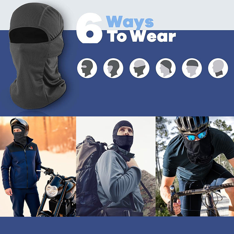 Camouflage Hood, Outdoor Cycling Mask, Breathable, Quick-Drying Neck Scarf, Sun Protection, Face Covering, Windproof Helmet Liner, Cross-Border