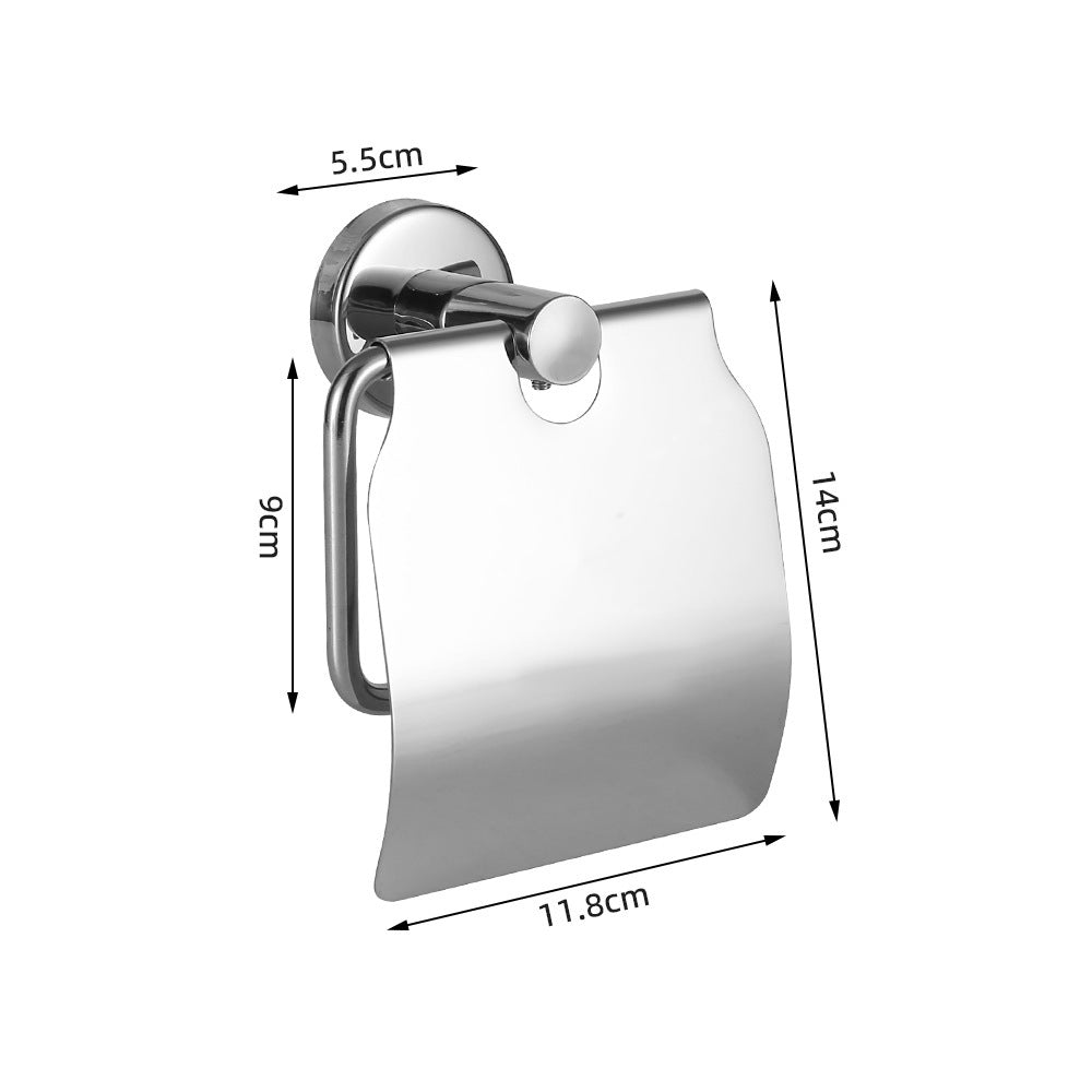 Stainless Steel Paper Towel Holder Without Punching Bathroom Toilet Paper Shelf Storage Rack Toilet Paper Towel Box Roll Paper Holder