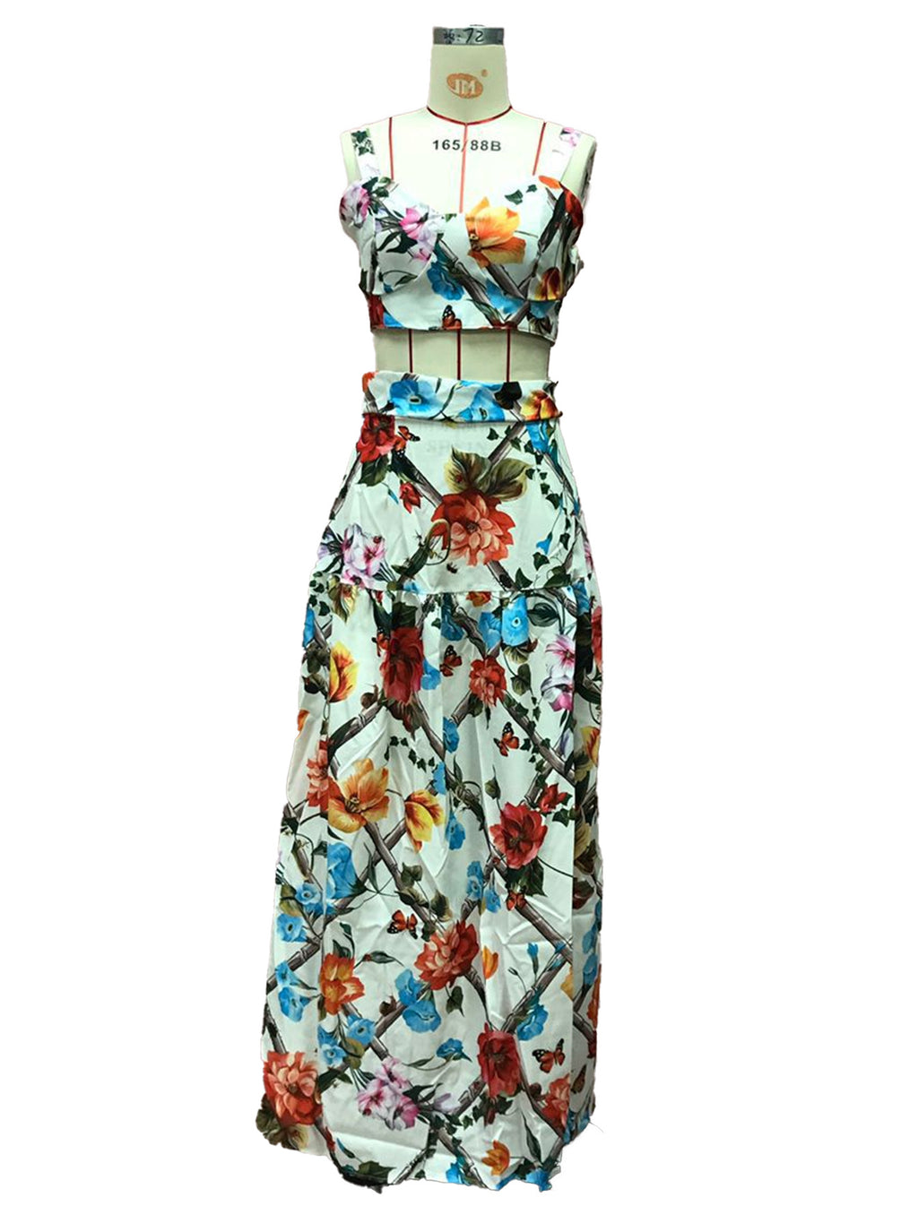 2025 Summer European and American Export New Women's Clothing Wish Amazon Sexy Sleeveless Suspender Long Skirt Printed Dress